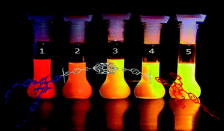 Graphical abstract: Nanomechanical properties of molecular-scale bridges as visualised by intramolecular electronic energy transfer