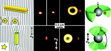 Graphical abstract: Elastic interactions between colloidal microspheres and elongated convex and concave nanoprisms in nematic liquid crystals