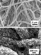 Graphical abstract: Co-continuous nanoscale assembly of Nafion–polyacrylonitrile blends within nanofibers: a facile route to fabrication of porous nanofibers