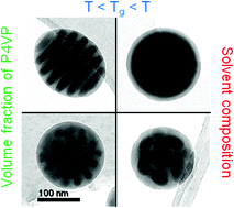 Graphical abstract: Self-assembly of PS-b-P4VP block copolymers of varying architectures in aerosol nanospheres