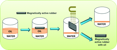 Graphical abstract: Epoxidized natural rubber–magnetite nanocomposites for oil spill recovery