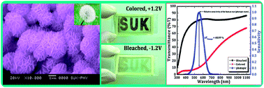 Graphical abstract: Electrochromic properties of dandelion flower like nickel oxide thin films