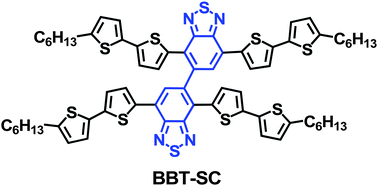 Graphical abstract: A D–A–D swivel-cruciform oligothiophene based on 5,5′-bibenzothiadiazole