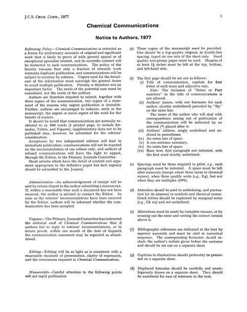 Notice to authors, 1977