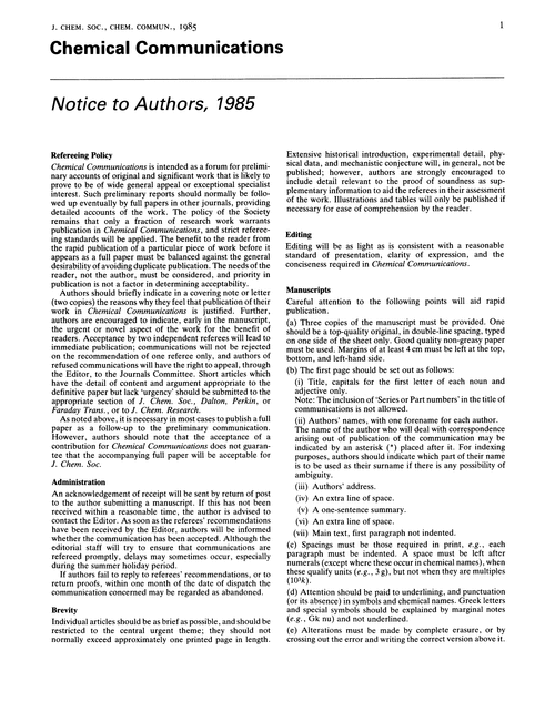 Notice to authors, 1985
