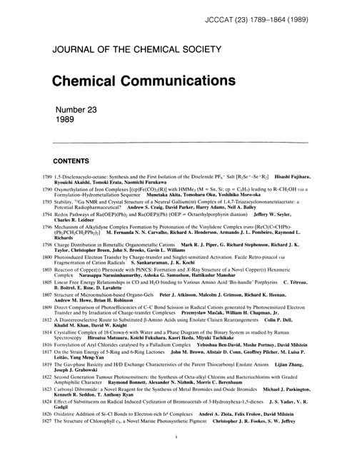 Contents pages