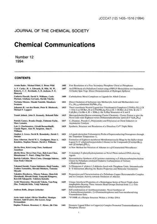 Contents pages