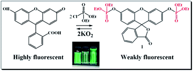 Graphical abstract: Novel reversible and selective nerve agent simulant detection in conjunction with superoxide “turn-on” probing