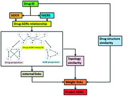 Graphical abstract: Prediction of adverse drug reactions by a network based external link prediction method