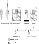 Graphical abstract: In-syringe ionic liquid dispersive liquid–liquid microextraction for the determination of sulfonamides in blood using high-performance liquid chromatography