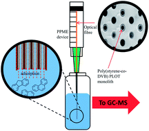 Graphical abstract: A porous layer open tubular monolith on microstructured optical fibre for microextraction and online GC-MS applications