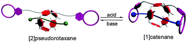 Graphical abstract: A dynamic [1]catenane with pH-responsiveness formed via threading-followed-by-complexation