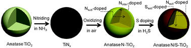 Graphical abstract: High-rate lithium storage of anatase TiO2 crystals doped with both nitrogen and sulfur