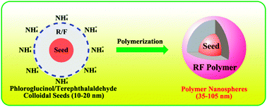 Graphical abstract: A seeded synthetic strategy for uniform polymer and carbon nanospheres with tunable sizes for high performance electrochemical energy storage