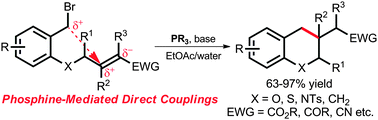 Graphical abstract: PPh3-mediated intramolecular conjugation of alkyl halides with electron-deficient olefins: facile synthesis of chromans and relevant analogues