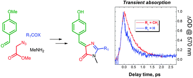 Graphical abstract: A synthetic approach to GFP chromophore analogs from 3-azidocinnamates. Role of methyl rotors in chromophore photophysics
