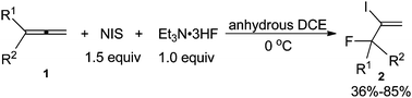 Graphical abstract: C–F bond formation with fluoride anions – highly selective iodofluorination of simple allenes