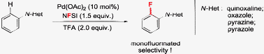 Graphical abstract: Pd(OAc)2-catalyzed regioselective aromatic C–H bond fluorination