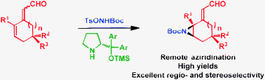 Graphical abstract: Organocatalytic asymmetric remote aziridination of 2,4-dienals