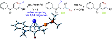 Graphical abstract: Iodine recycling via 1,3-migration in iodoindoles under metal catalysis