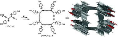 Graphical abstract: A shape-persistent alleno-acetylenic macrocycle with a modifiable periphery: synthesis, chiroptical properties and H-bond-driven self-assembly into a homochiral columnar structure