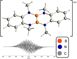 Graphical abstract: A polycyclic borazine radical cation: [1,2-B2{1,2-(MeN)2C6H4}2]˙+