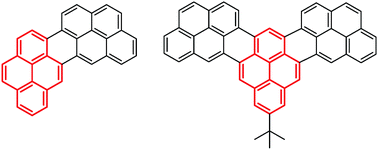 Graphical abstract: The right way to self-fuse bi- and terpyrenyls to afford graphenic cutouts