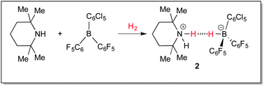 Graphical abstract: Structural and theoretical studies of intermolecular dihydrogen bonding in [(C6F5)2(C6Cl5)B]–H⋯H–[TMP]