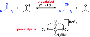 Graphical abstract: Cobalt-catalyzed transfer hydrogenation of C [[double bond, length as m-dash]] O and C [[double bond, length as m-dash]] N bonds