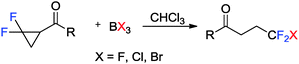 Graphical abstract: Boron-trihalide-promoted regioselective ring-opening reactions of gem-difluorocyclopropyl ketones