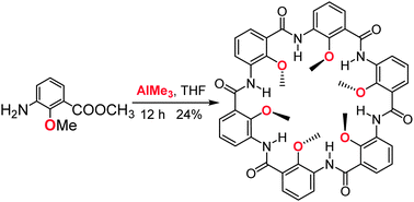 Graphical abstract: An unusual macrocyclization reagent for highly selective one-pot synthesis of strained macrocyclic aromatic hexamers