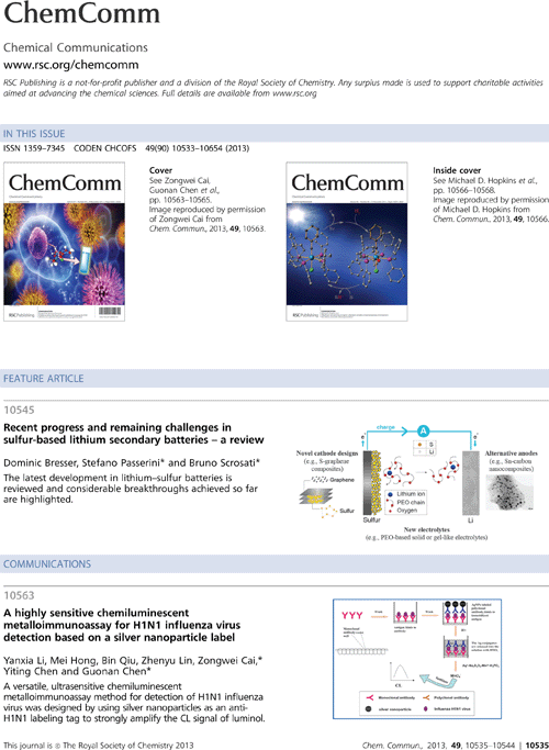 Contents List Chemical Communications Rsc Publishing
