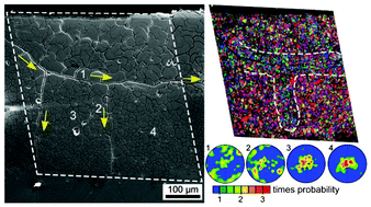 Graphical abstract: Stress induced texture formation in surface crystallized SiO2 glass