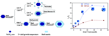 Graphical abstract: Facile synthesis of NaYF4:Yb, Ln/NaYF4:Yb core/shell upconversion nanoparticles via successive ion layer adsorption and one-pot reaction technique