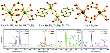 Graphical abstract: Coordination polymers of lanthanide complexes with benzene dicarboxylato ligands