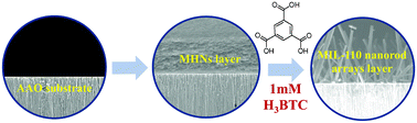 Graphical abstract: Hetero-metal hydroxide nanostrand assisted synthesis of MIL-110 nanorod arrays on porous substrate