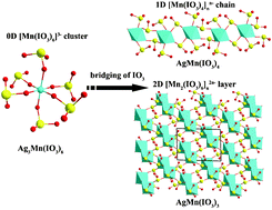 Graphical abstract: Syntheses, crystal structures and magnetic properties of three new silver manganese(ii) or manganese(iii) mixed metal iodates