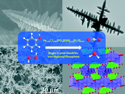 Graphical abstract: Synthesis of single-crystal dendritic iron hydroxyl phosphate as a Fenton catalyst