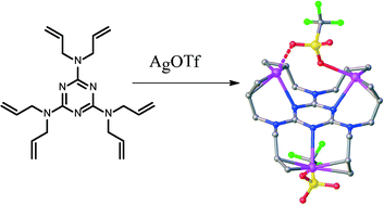 Graphical abstract: Highly pyramidalised heteroaromatic nitrogens in discrete multinuclear silver(i) complexes assembled from bis- and tris-(diallylamino)azines