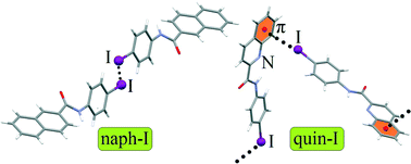 Graphical abstract: Synthon crossover between halogen⋯π and halogen⋯halogen interaction