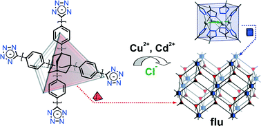 Graphical abstract: A fluorite isoreticular series of porous framework complexes with tetrahedral ligands: new opportunities for azolate PCPs