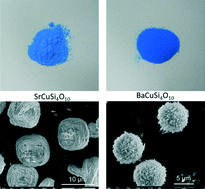 Graphical abstract: Hydrothermal synthesis, hierarchical structures and properties of blue pigments SrCuSi4O10 and BaCuSi4O10
