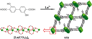 Graphical abstract: Three 3D lanthanide–organic frameworks with sra topology: syntheses, structures, luminescence and magnetic properties