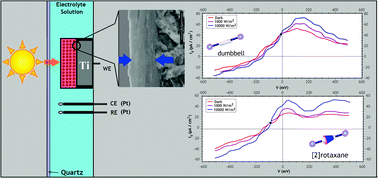 Graphical abstract: Photoconductive properties of a π-conjugated α-cyclodextrin containing [2]rotaxane and its corresponding molecular dumbbell