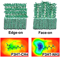 Graphical abstract: Control of molecular orientations of poly(3-hexylthiophene) on self-assembled monolayers: molecular dynamics simulations