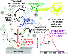 Graphical abstract: Dynamics of local Stark effect observed for a complete D149 dye-sensitized solar cell