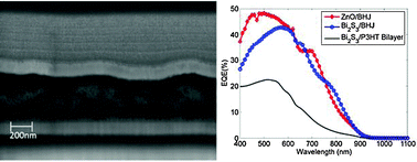 Graphical abstract: Hybrid solution-processed bulk heterojunction solar cells based on bismuth sulfide nanocrystals