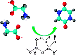 Graphical abstract: A comparative study of the catalysis of peptide bond formation by oxide surfaces