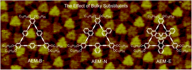 Graphical abstract: Effect of bulky substituents on the self-assembly and mixing behavior of arylene ethynylene macrocycles at the solid/liquid interface