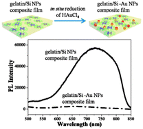 Graphical abstract: Optical properties of free-standing gelatin–Si nanoparticle composite films and gelatin–Si–Au nanoparticle composite films